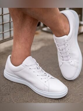 Amberjack The Low Top/leather Cups Ike Men’s Sneaker In Ivory Sz 9.5M